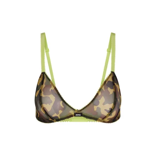 SKIMS ULTRA FINE MESH PICOT TRIANGLE BRALETTE Bra Women's 1 Pack DAFFODIL CAMO/Multicolor