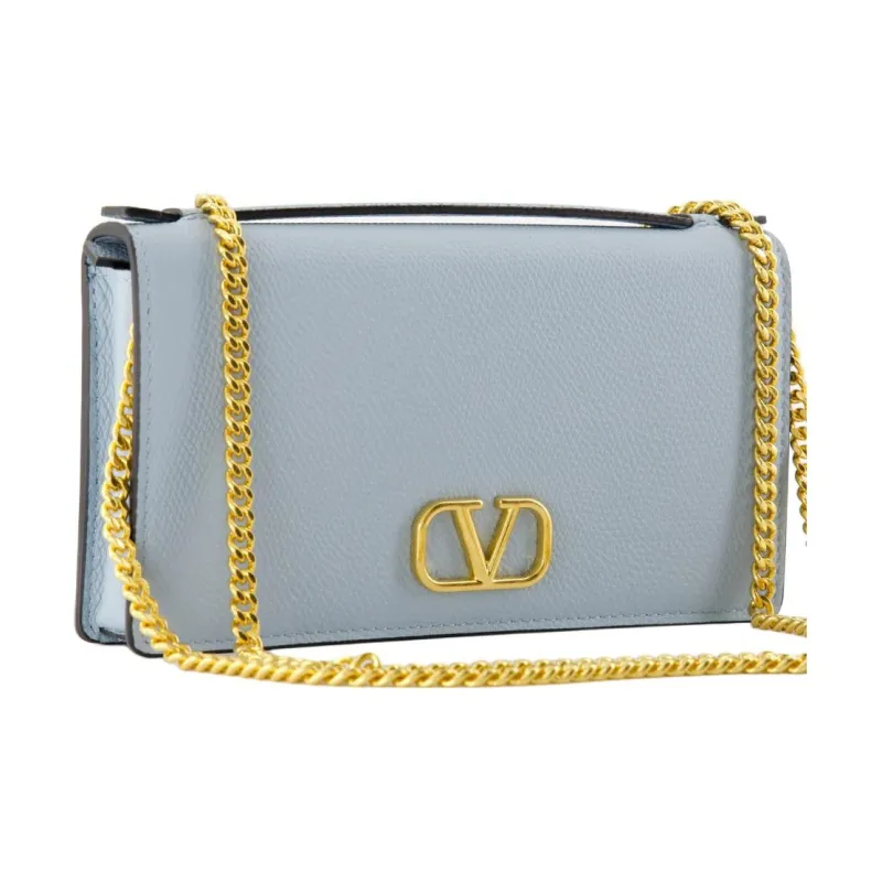 Valentino GARAVANI Leather Crossbody Bag Shoulder Bag Wallets Women's Light Blue-1