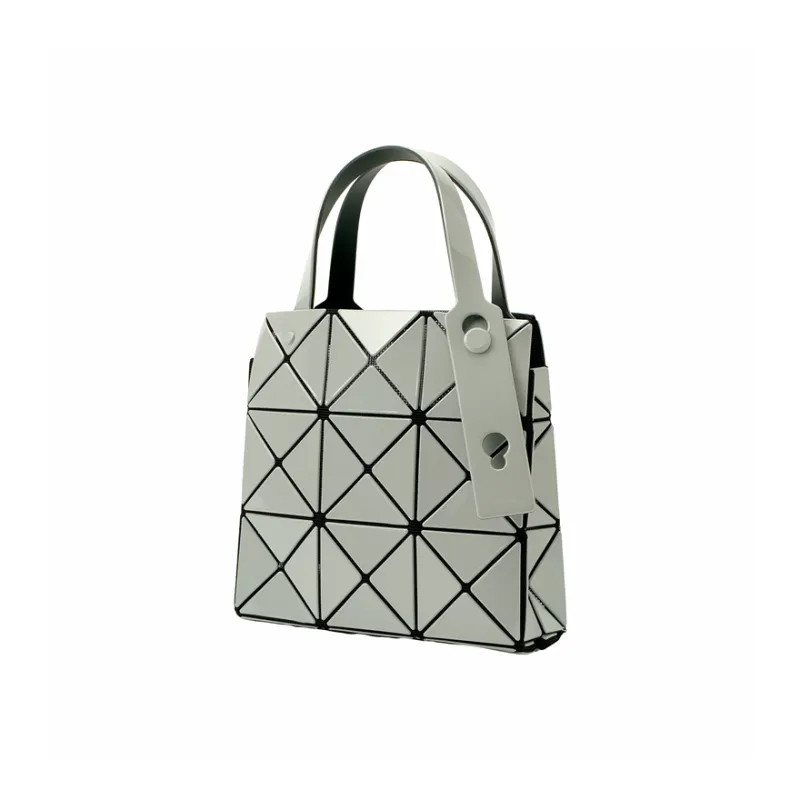 ISSEY MIYAKE CARAT Polyvinyl Chloride Resin One Shoulder Handbag Mini Women's Gray-3