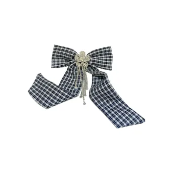 Do'so Missy Hair Clips Women's Black White Plaid