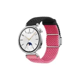 Multicolor Style[Upgraded Magnetic | Woven Slider]Black & Orange & Pink-Silver-Tone Buckle