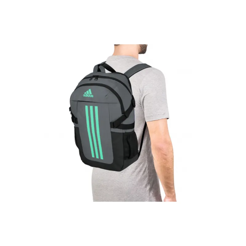 Adidas Polyester Backpack Regular Unisex Gray/Black/Mint Green-4