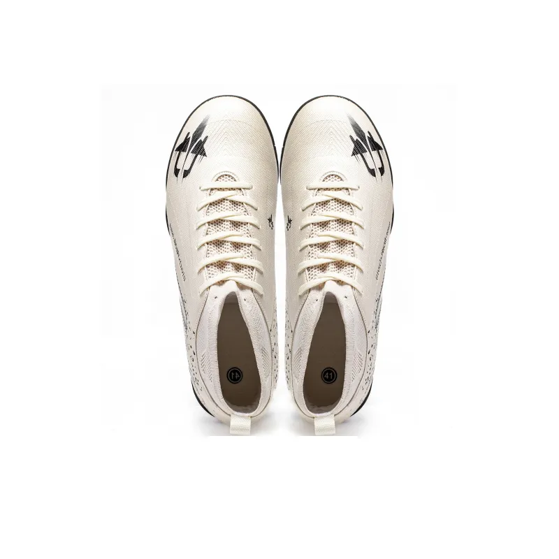 TriVict Win A Hundred Battles And Win A Hundred Victories. Soccer Shoes Unisex Mid Top White/Pink/Aqua/Blue-34