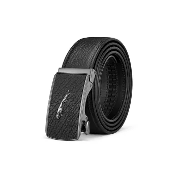 JAGUAR Classic Business Automatic Buckle For Work Cow Leather Leather Belts Men's Width: 3.5cm
