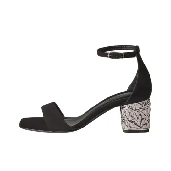 HERMES Strap Sandals Women's Black