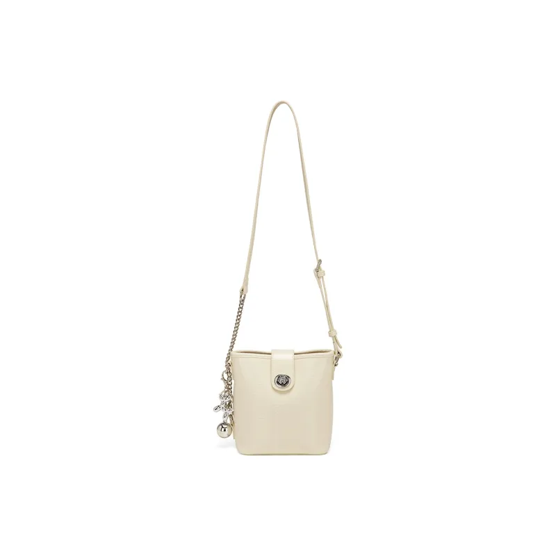 MEXICAN PU Bucket Bag, Crossbody Bag, Shoulder Bag, Shoulder Bag Regular Women's Black/Silver/Ecru-6
