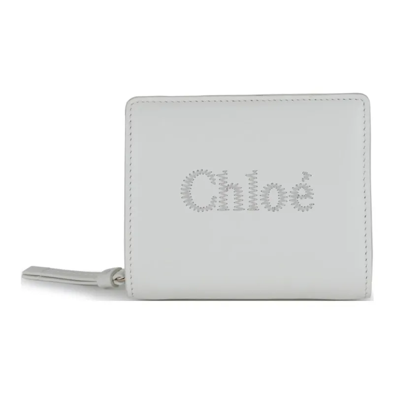 Chloe Leather Wallet Women's White-0