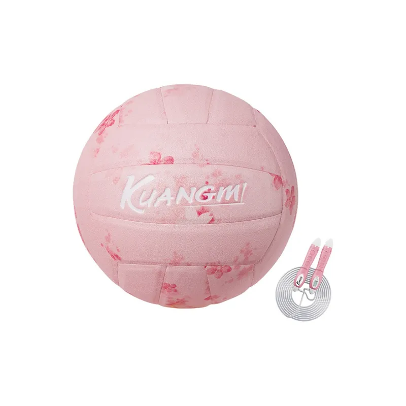 Kuangmi PU Size 5 Ball Middle School Volleyball Unisex Pink-36