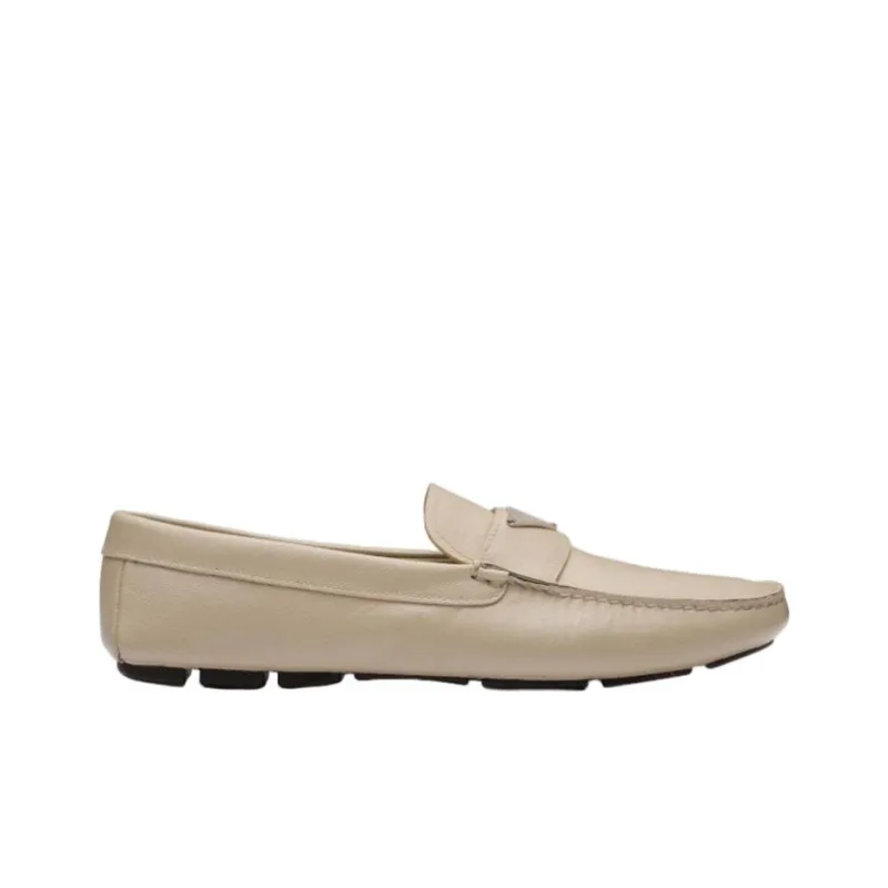 PRADA Triangle-logo Penny-slot Loafers-1
