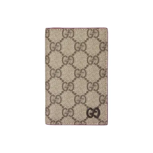 GUCCI Canvas Card Holder Card Holder Regular Men's Beige & Ebony