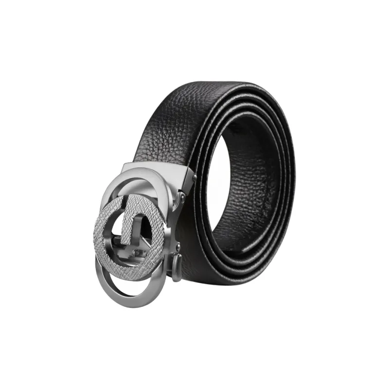 15 MINS Automatic Buckle Business Innerwear For Middle Aged Men Cow Leather Leather Belts Men's Width 3.5CM-1