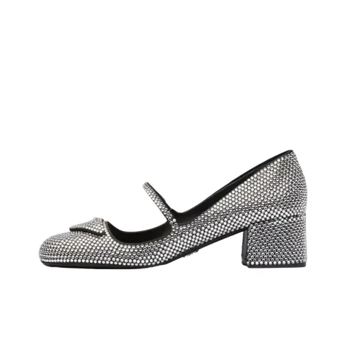 PRADA Mary Jane Shoes Women's Crystal Color