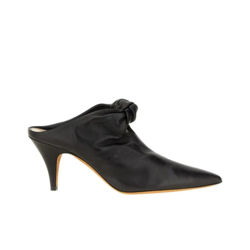 KHAITE Wrap toe Slippers Women's Black-1