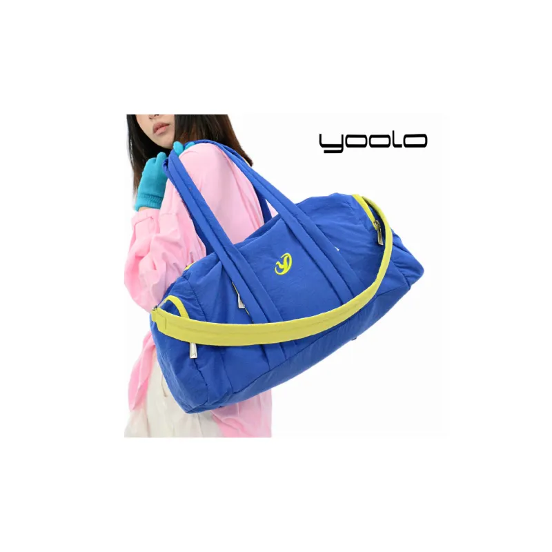 YOOLO Three proof Fabric Shoulder Bag Crossbody Bag Handbag Gym Bag Travel Bag Large Size Women's Blue Yellow-2