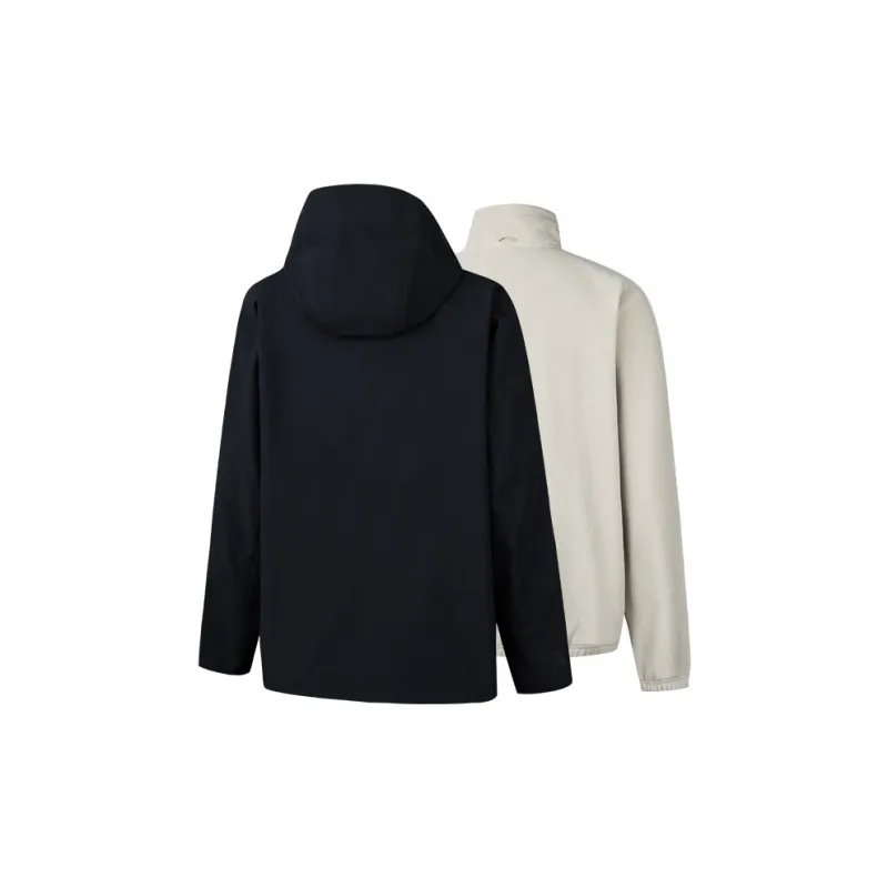 Anta The Crust Of The Earth Windbreaker Jacket Women's Basic Black/Nude Khaki-1