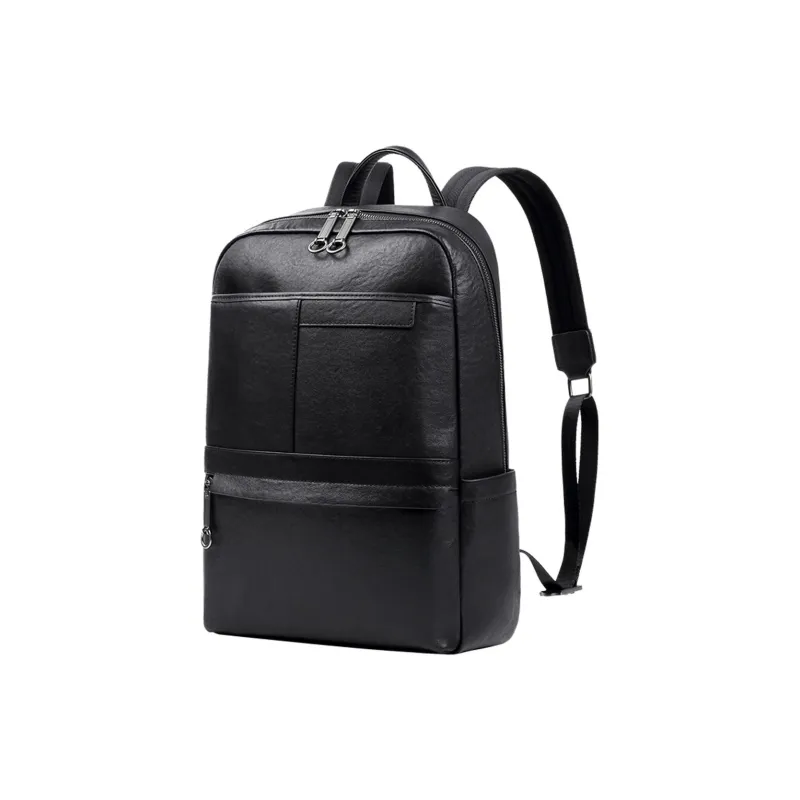 Old Man's Head Cow Leather Backpacks Backpack Laptop Bags Regular Men's Black-1