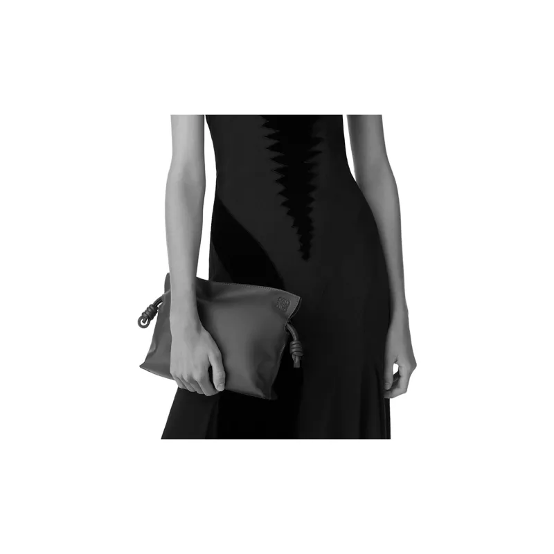 LOEWE Flamenco Napa Calf Leather Clutches Shoulder Bag Crossbody Bag Mini Women's Atlantic Blue-5