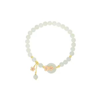 Zocai Hetian Jade Bracelets Women's Pale Greenish White Jade