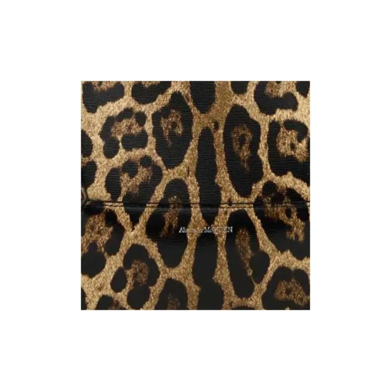 Alexander McQueen Leather One Shoulder Handbags Women's Leopard Print-2