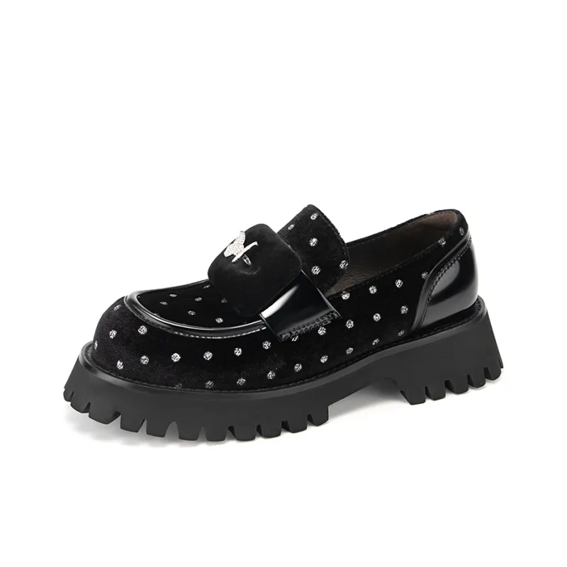 MIO Loafers Women's Black/Silver Color | Black-2