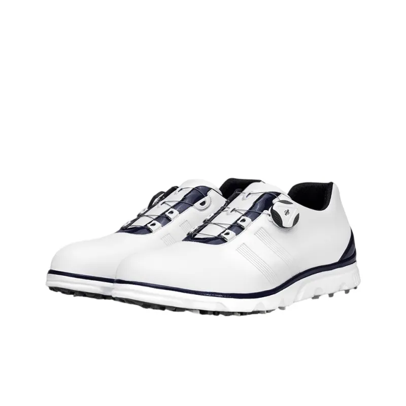 PGM Anti-Slip And Wear-Resistant Breathable Low-Top Golf Shoes Men's White Gray-13