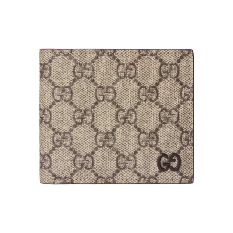 GUCCI Canvas Coin Purse Regular Men's Beige & Ebony-0