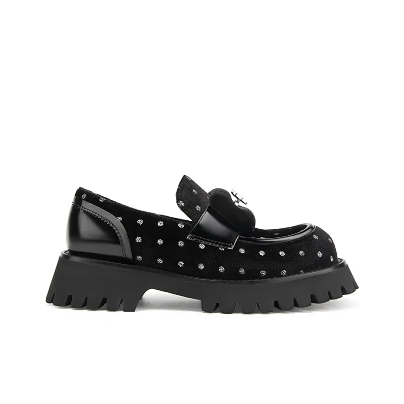 MIO Loafers Women's Black/Silver Color | Black-1