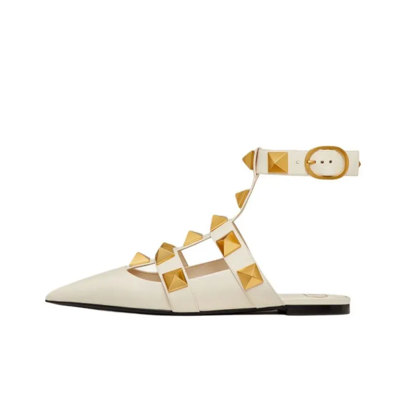Valentino Roman Stud Women's Casual Shoes Women's Ecru-0