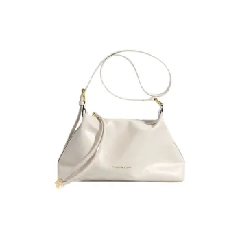Carksky PU Shoulder Bag Crossbody Bag Women's Ecru/Black