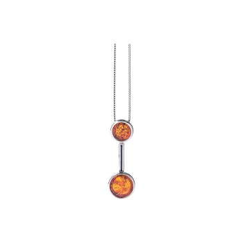 S&A S925 Silver Amber Fine Jade Necklaces Women's