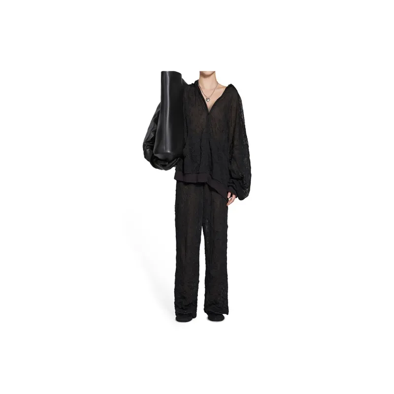 Balenciaga Smooth Cow Leather Glove Tote Bag Shopping Bag Handbag Large Size Women's Black-7
