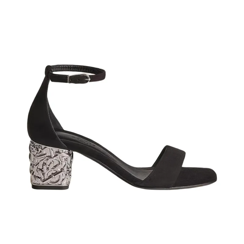 HERMES Strap Sandals Women's Black-1