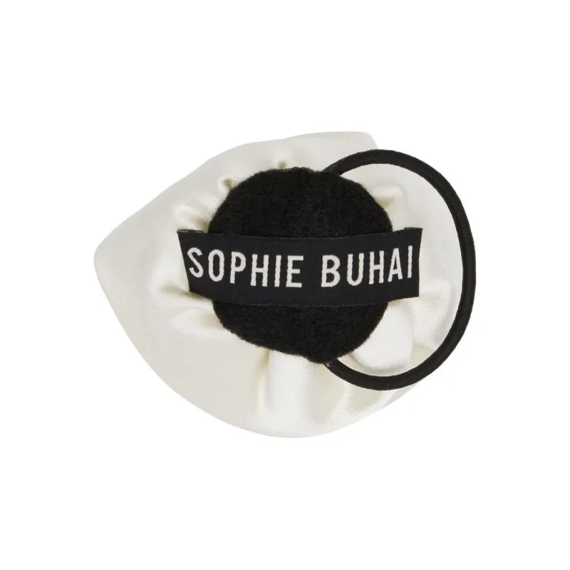 Sophie Buhai Silk Hair Ties Women's Gray White-2