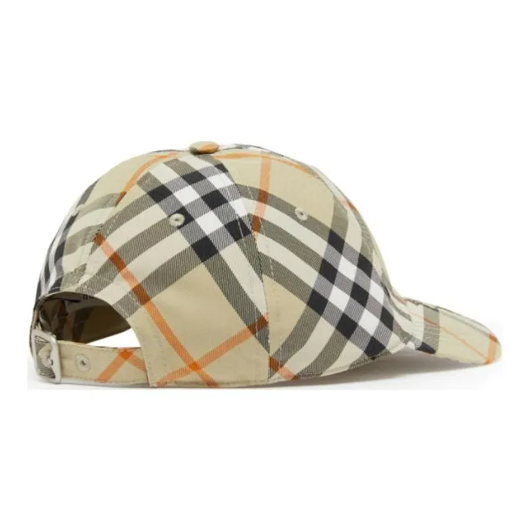 Burberry Equestrian Knight appliqué Checked Cap-2