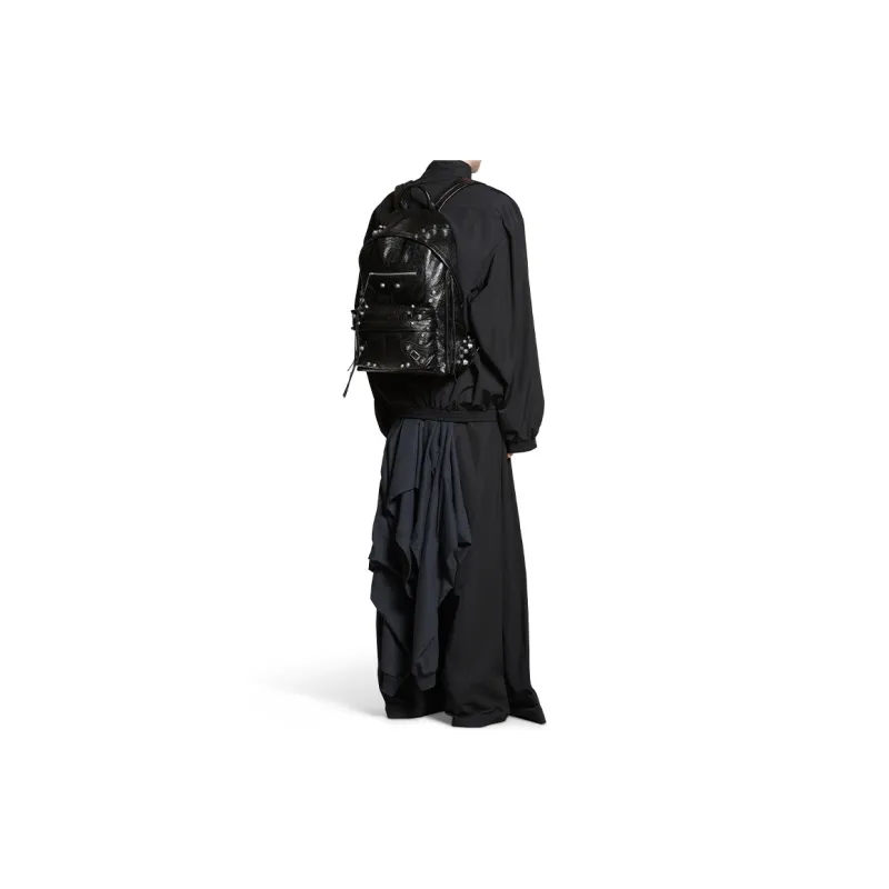 Balenciaga Le Cagole Arena Lambskin Backpack Men's Black-5