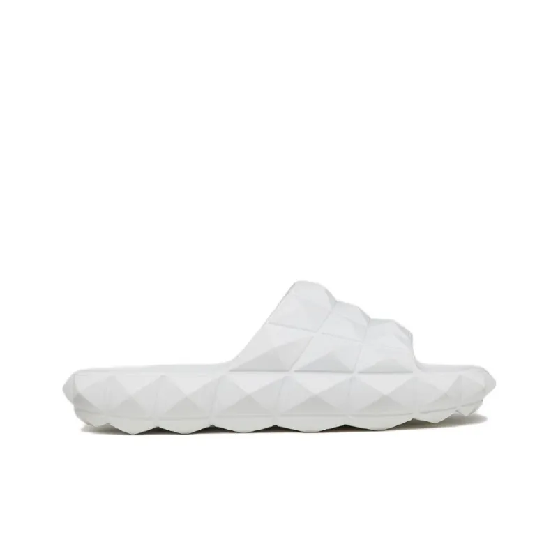 Valentino Roman Stud Turtle Slide Sandal White-1