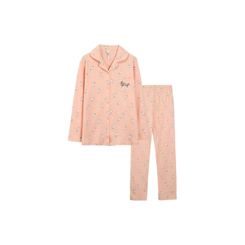 Red Beans At Home Pajama Set Women's-2