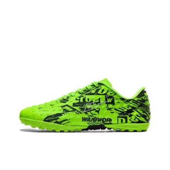 Warrior Anti Slip And Wear Resistant Lightweight Soccer Shoes Unisex Green Black