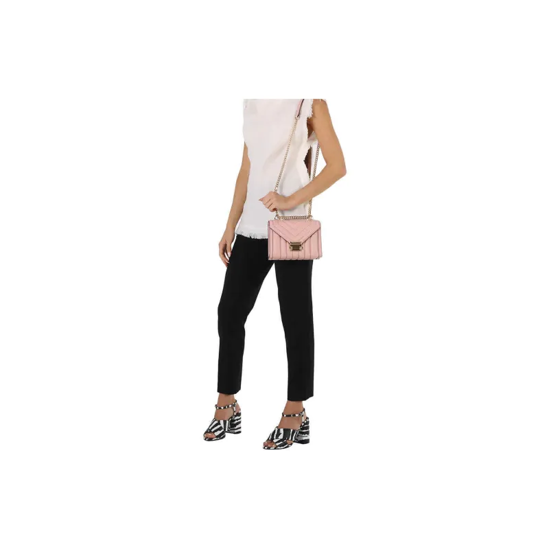 MICHAEL KORS Leather Shoulder Bag Crossbody Bag Small Size Women's Pink-5
