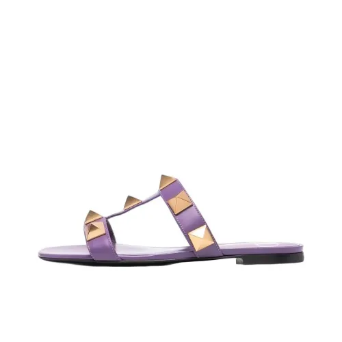 Valentino Slide Slippers Women's Purple