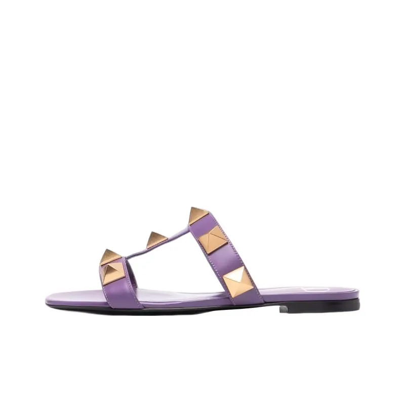 Valentino Slide Slippers Women's Purple-0