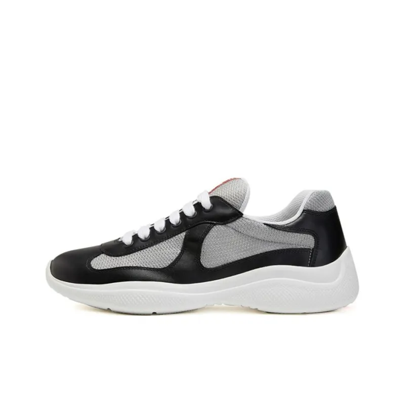 PRADA America's Cup Lightweight Low Top Casual Shoes Men's Black White-0