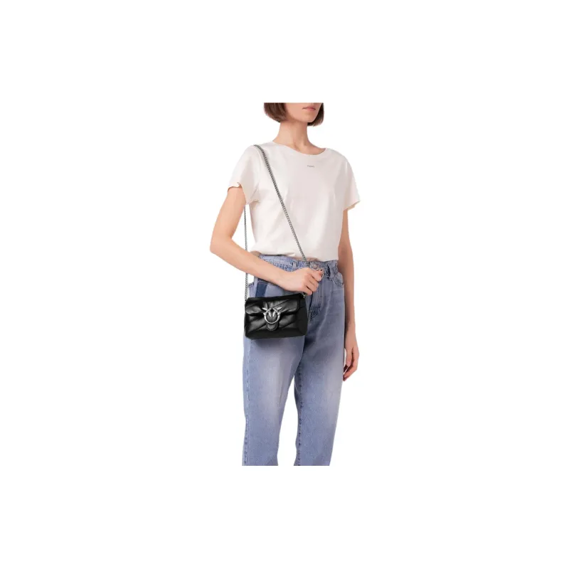 PINKO Puff Calfskin Crossbody Bag, Shoulder Bag Women's-5