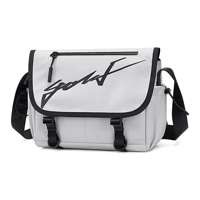 GOLF Fabric Shoulder Bag Men's Black/Ecru & Black-5