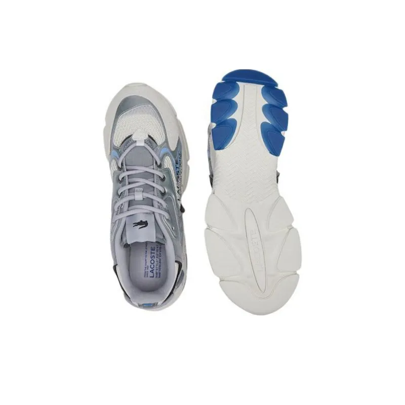 LACOSTE Slip Resistant Low Top Casual Shoes Men's Silver-4