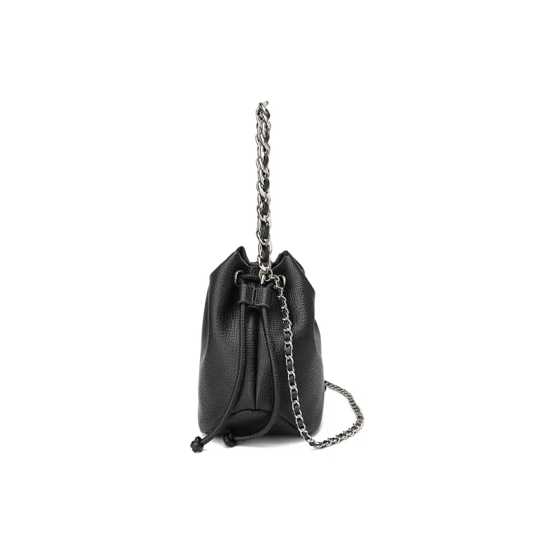 MEXICAN Polyurethane Leather Shoulder Bag Women's Midnight Black/Space Silver/Coconut Milk White-2