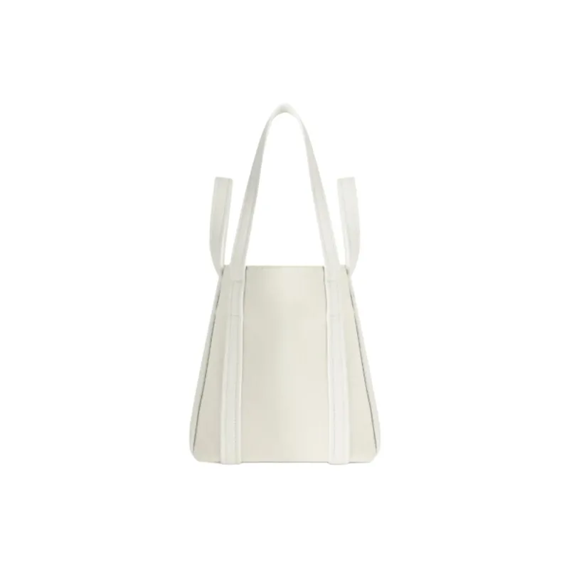 Balenciaga Cotton Fabric Tote Bag, Shopping Bag, Portable Crossbody Bag, Shoulder Bag Extra Small Women's Beige-3