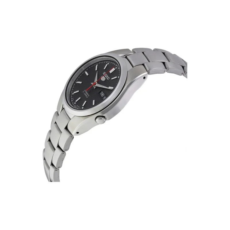 SEIKO Automatic Mechanical Movement Stainless Steel Strap Watch 37mm Men's Watches Black Dial-1