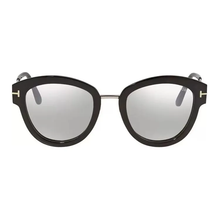 TOM FORD Metal Irregular Shape Sunglasses Women's Black-3