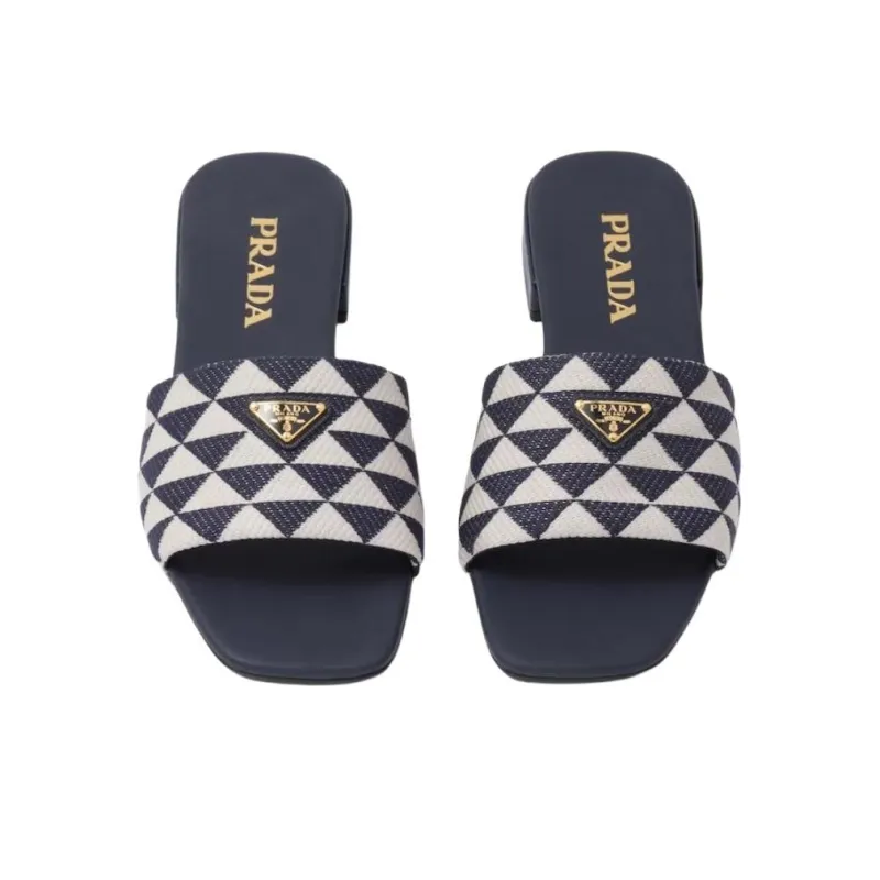 PRADA Geometric Logo-plaque Slides-4